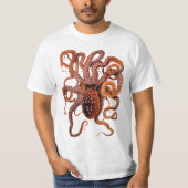 Octopus Design grafisch T-shirt (Voorkant)