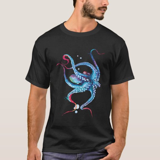 Octopus Design inktvis T-shirt (Voorkant)