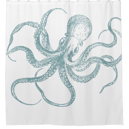 Octopus Design Shower Curtain Douchegordijn (Voorkant)