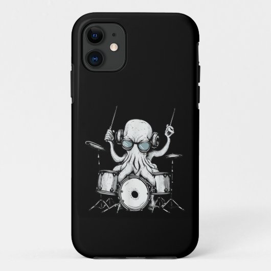 Octopus die drums speelt drumspeler drummer band Case-Mate iPhone case (Achterkant)