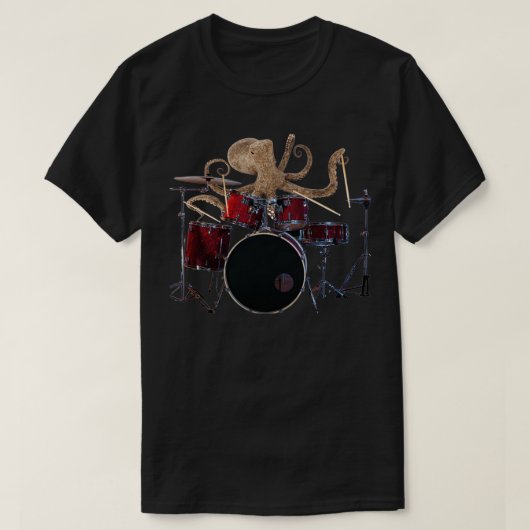 Octopus die rode drums Mannen schilft Drummer Octo T-shirt (Design voorkant)