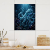 Octopus Diepten Van De Oceaan Poster (Keuken)