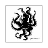 Octopus Dier Vis Zeedier Rubberstempel (Afrduk)