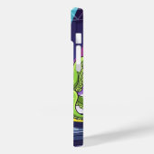 Octopus DJ met draaitafels – Neon Feest Cartoon Case-Mate iPhone Case (Achterkant / Links)