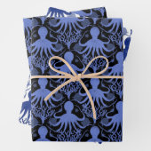 Octopus (donkere en lichte achtergronden) inpakpapier vel (In situ)