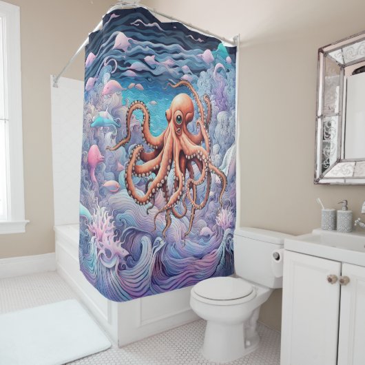 Octopus Douchegordijn (In situ)
