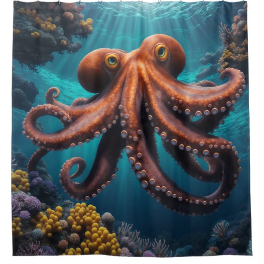 Octopus Douchegordijn (Voorkant)