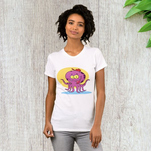 Octopus Dragen Een Rode Bal Pet Vrouwen T-shirt