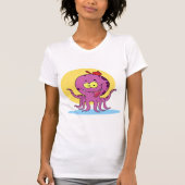 Octopus Dragen Een Rode Bal Pet Vrouwen T-shirt (Voorkant)