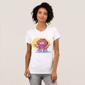 Octopus Dragen Een Rode Bal Pet Vrouwen T-shirt (Voorkant volledig)