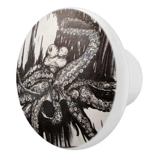 Octopus Drawer Pulls van Samira Sperry Keramische Knop (Rechts)