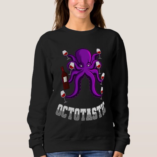 Octopus Drink wijn Trui (Voorkant)