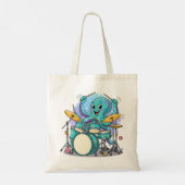 Octopus Drummen Grappige Tekenfilm Octopus Drummer Tote Bag (Achterkant)