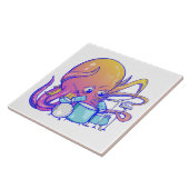 Octopus Drummer Tegeltje (Zijkant)