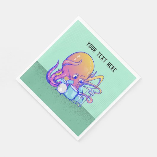 Octopus drumming servet (Hoek)