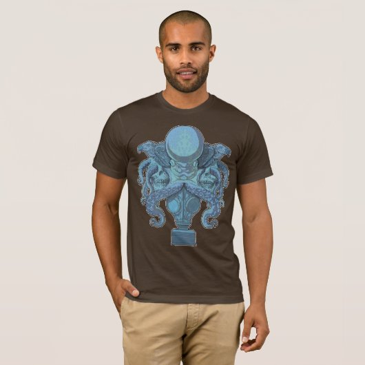 Octopus Emblem (blauw) T-shirt (Voorkant volledig)