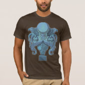 Octopus Emblem (blauw) T-shirt (Voorkant)