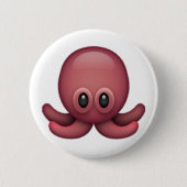 Octopus - Emoji Ronde Button 5,7 Cm (Voorkant)