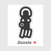 Octopus Emoticon Japanse Kaomoji Sticker (Vel)