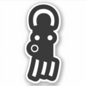 Octopus Emoticon Japanse Kaomoji Sticker (Voorkant)