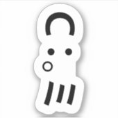 Octopus Emoticon Japanse Kaomoji Sticker (Voorkant)