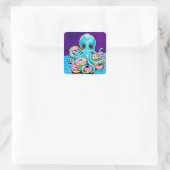 Octopus en donuts Stickers (Tas)