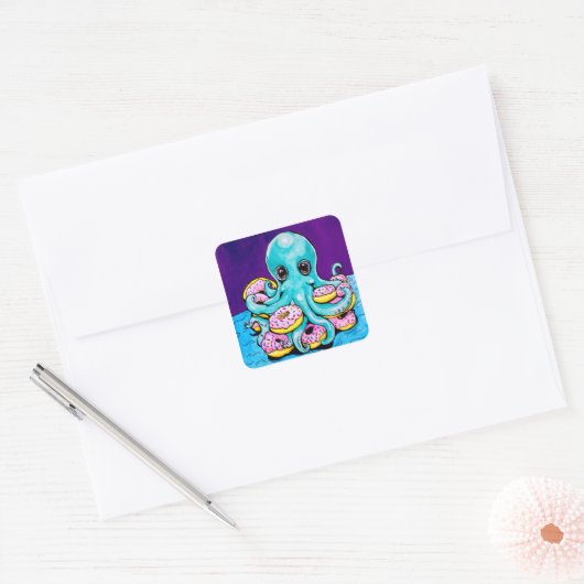 Octopus en donuts Stickers (Envelop)