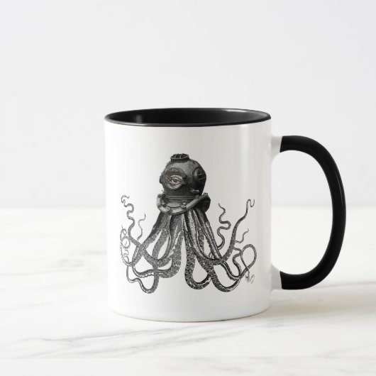 Octopus en duikhelm mok (Rechts)