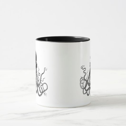 Octopus en duikhelm mok (Midden)