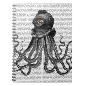 Octopus en duikhelm notitieboek (Voorkant)