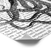 Octopus en duikhelm poster (Hoek)