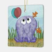 Octopus en Fishy Kisses Keramisch Ornament (Links)