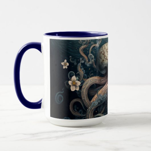 Octopus en Flowers Mok (Links)