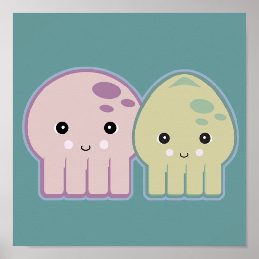 octopus- en inktvissen poster (Voorkant)