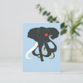Octopus en olifant briefkaart (Staand voorkant)