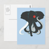 Octopus en olifant briefkaart (Voorkant / Achterkant)
