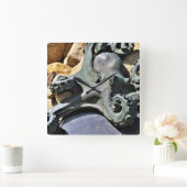 Octopus en Rocks Beach Vierkante Klok (Huis)