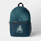 Octopus en Schalen Gepersonaliseerd Bedrukte Rugzak (Voorkant)