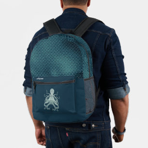 Octopus en Schalen Gepersonaliseerd Bedrukte Rugzak