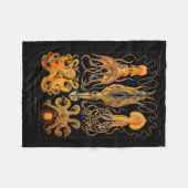 octopus en vierkant fleece deken (Voorkant (Horizontaal))