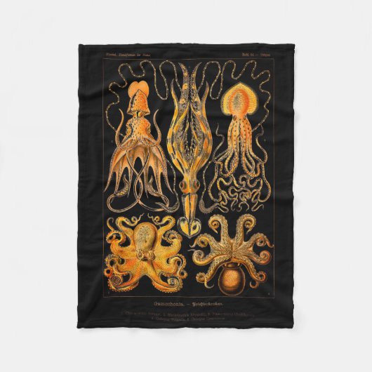 octopus en vierkant fleece deken (Voorkant)