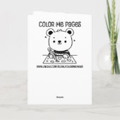 Octopus en vis | Kind Verjaardag kleurplaat Kaart (Achterkant)