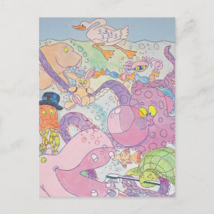 Octopus en vrienden briefkaart