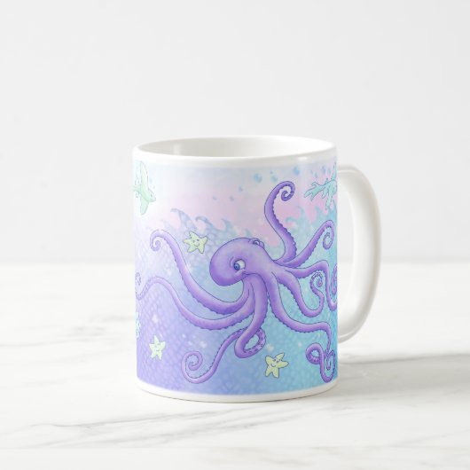Octopus en vrienden (donker haar) koffiemok (Voorkant rechts)