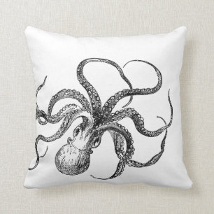 Octopus en Zee paarden Accent Pillow Kussen