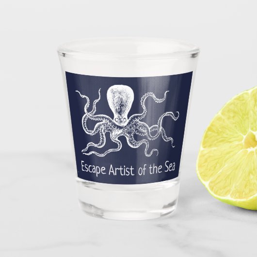 Octopus Escape Artist van het Zee Shot Glas (Voorkant)