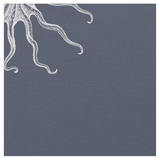 Octopus Fabric, marine Stof (Close Up)