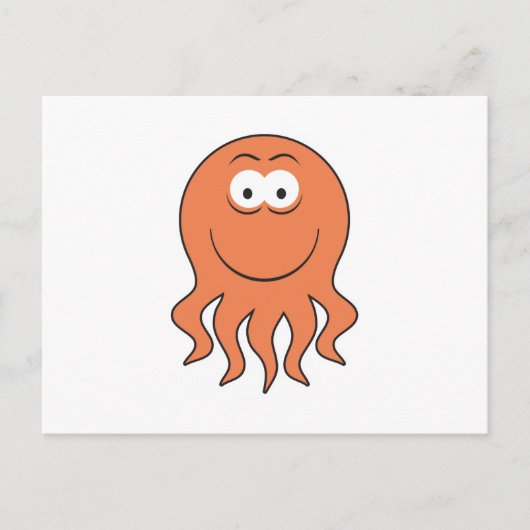 Octopus Face Briefkaart (Voorkant)