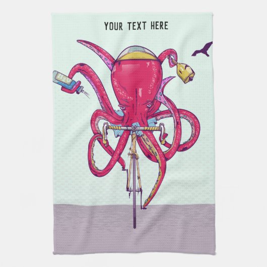Octopus fiets theedoek (Verticaal)