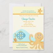 Octopus & Fish 5x7 Baby shower Uitnodiging (Voorkant)